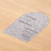 Bloemblauw Elegante Huwelijk Acryl Uitnodigingen (Laagn)