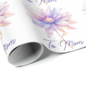 Bloemblauw en Paarse naar mam Cadeaupapier (Rol Hoek)