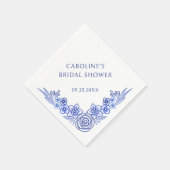 Bloemblauw Frans Vrijgezellenfeest Servet (Hoek)