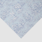  Bloemblauw Grijs Toile de Jouy Tissuepapier (Detail)