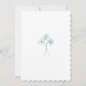 Bloemblauw Groen Roze Eenvoudige Doop Kaart (Achterkant)