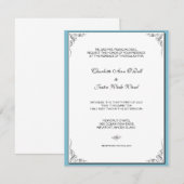 bloemblauw; huwelijk kaart (Voorkant / Achterkant)