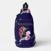 Bloemblauw /Naam Print Cut Sew Bag Sling Bag (Voorkant)