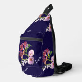 Bloemblauw /Naam Print Cut Sew Bag Sling Bag (Rechterhoek)