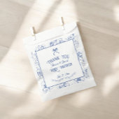 Bloemblauw Ornament Dank u Baby shower Bedankzakje