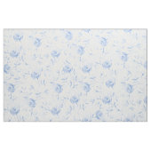 Bloemblauw Roos Damaskpatroon Stof (Fat Quarter)