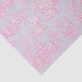  Bloemblauw Roze Toile de Jouy Tissuepapier (Detail)