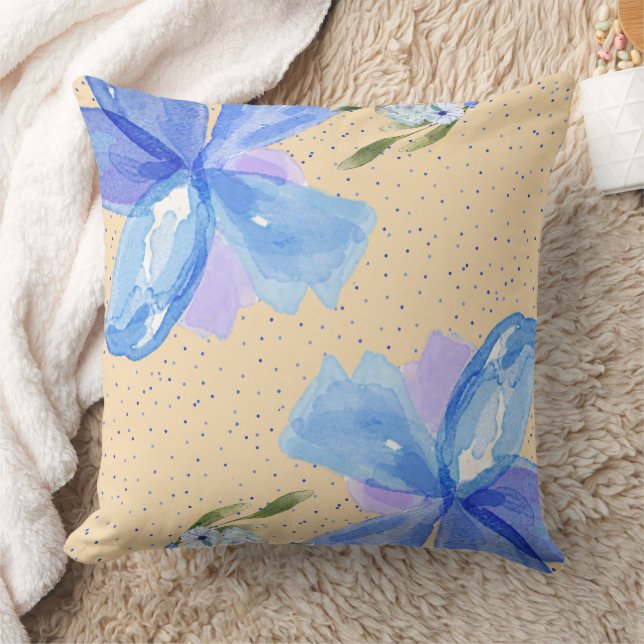 Bloemblauw Sierkussen (Deken)