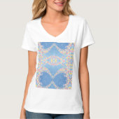 Bloemblauw T-shirt voor dames (Voorkant)