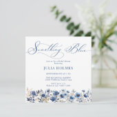 Bloemblauw Vrijgezellenfeest Kaart (Staand voorkant)