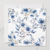 Bloemblauw Vrijgezellenfeest Kaart (Achterkant)