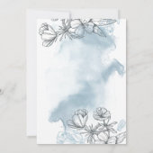 Bloemblauw Vrijgezellenfeest Kaart (Achterkant)