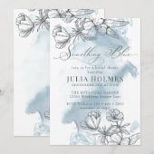 Bloemblauw Vrijgezellenfeest Kaart (Voorkant / Achterkant)