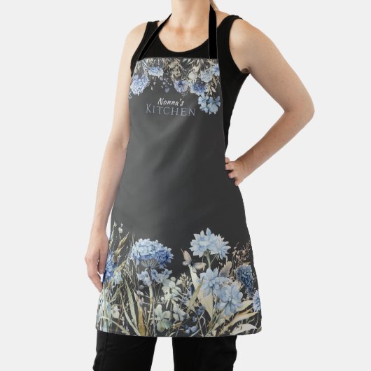 Bloemblauw Wildbloemen gepersonaliseerd Schort (Insitu)