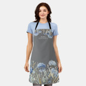 Bloemblauw Wildbloemen gepersonaliseerd Schort (Gedragen)