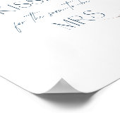 Bloemblauw Winter Botanisch Hoeveel Kusjes Poster (Hoek)