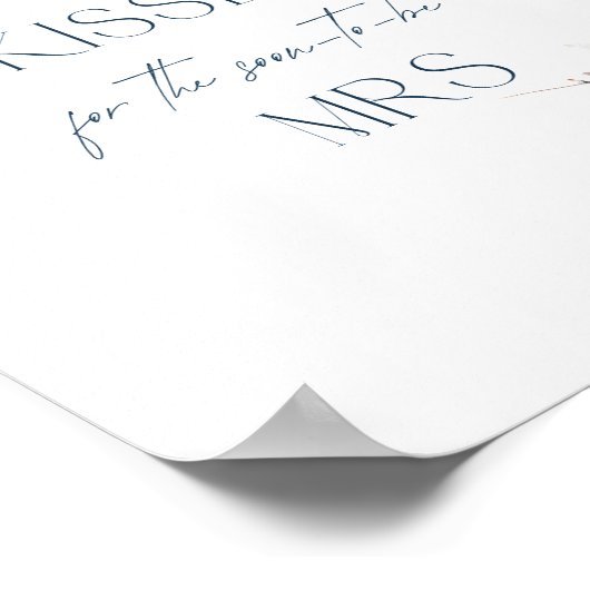 Bloemblauw Winter Botanisch Hoeveel Kusjes Poster (Hoek)