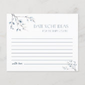 Bloemblauw Winter Botanische Datum Nacht Ideeën (Voorkant)