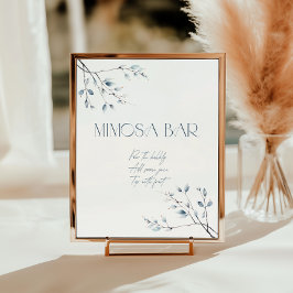 Bloemblauw Winter Botanische Mimosa Bar Poster