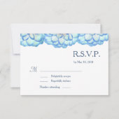Bloemblauw wit blozen bloemblaadjes bruiloft RSVP Kaart (Voorkant)