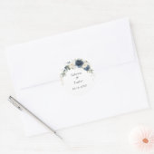 Bloemblauw wit groen envelop afdichting Sticker (Envelop)