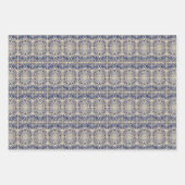  Bloemblauw Wit Portugees Tegel Inpakpapier Vel (Voorkant)