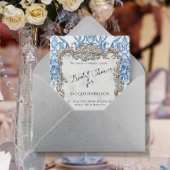 Bloemblauw Wit Zilver Vrijgezellenfeest Kaart