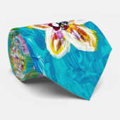 Bloemblauwe vaas stropdas (Opgerold)