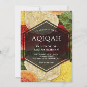  Bloembloei Geometrische Aqeeqah | Aqiqah Kaart (Voorkant)