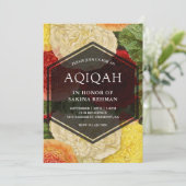  Bloembloei Geometrische Aqeeqah | Aqiqah Kaart (Staand voorkant)