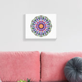 Bloembloei Mandala Canvas Afdruk (Insitu (Woonkamer))