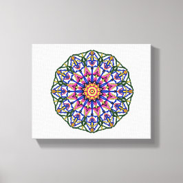 Bloembloei Mandala Canvas Afdruk