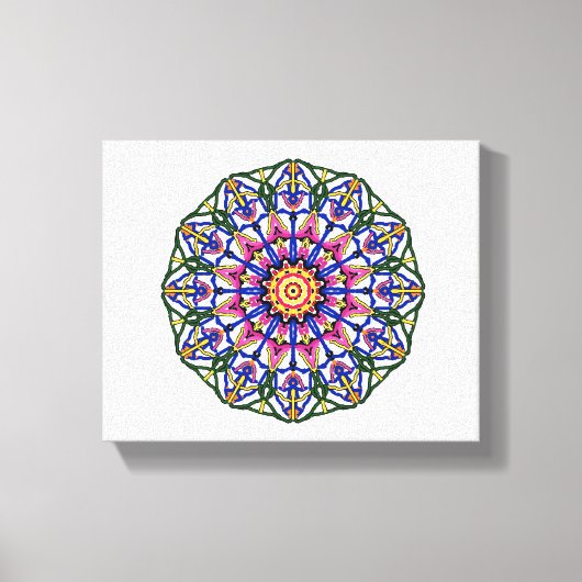 Bloembloei Mandala Canvas Afdruk (Voorkant)