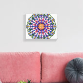 Bloembloei Mandala Canvas Afdruk (Insitu (Woonkamer))