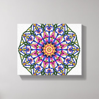 Bloembloei Mandala Canvas Afdruk