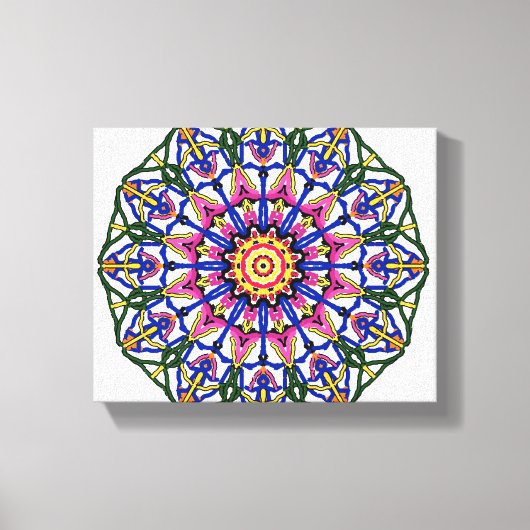 Bloembloei Mandala Canvas Afdruk (Voorkant)