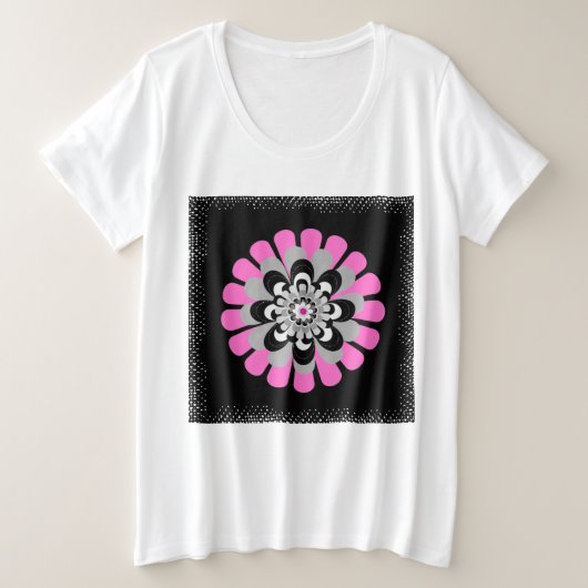 Bloembloem Blush Grote Maat T-shirt (Design voorkant)