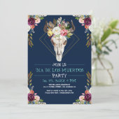 Bloembloem Dia De Los Muertos Kaart (Staand voorkant)