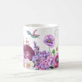 Bloembloem foto aangepaste naam koffiemok