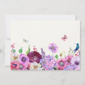 Bloembloem foto baby shower kaart (Achterkant)