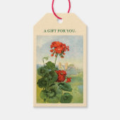 Bloembloem geranium cadeau labels cadeaulabel (Voorkant)