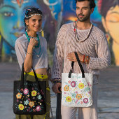 Bloembloem Power Kleurrijk Tote Bag