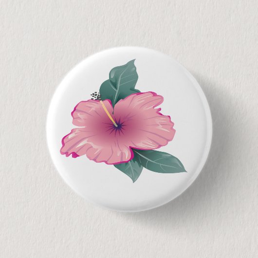 Bloembloem Ronde Button 3,2 Cm (Voorkant)