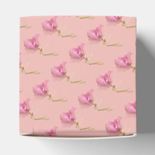 bloembloem roze groen bedankdoosjes (Bovenkant)