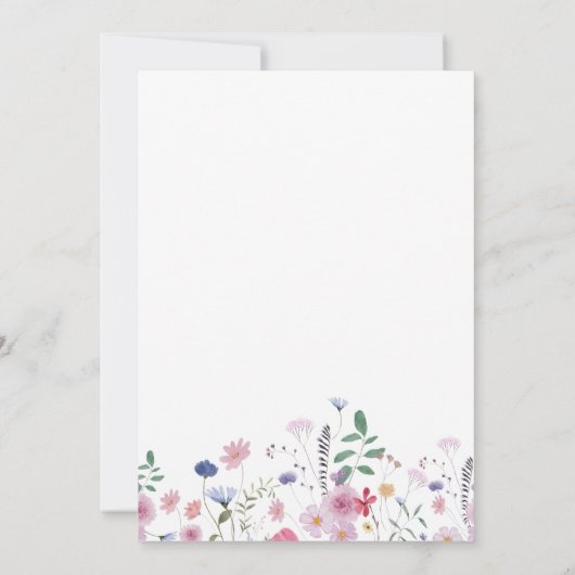 Bloembloemen Kaart (Achterkant)