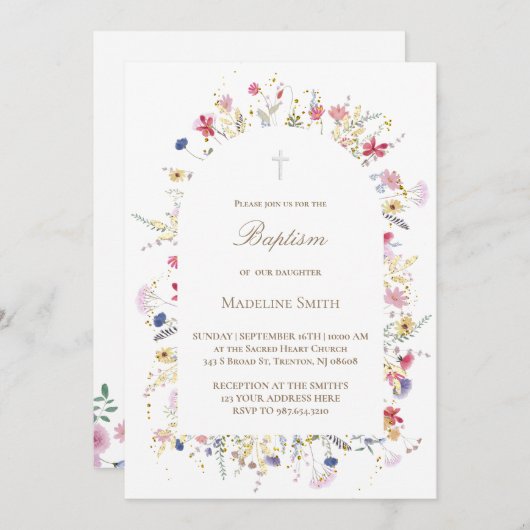 Bloembloemen Kaart (Voorkant / Achterkant)