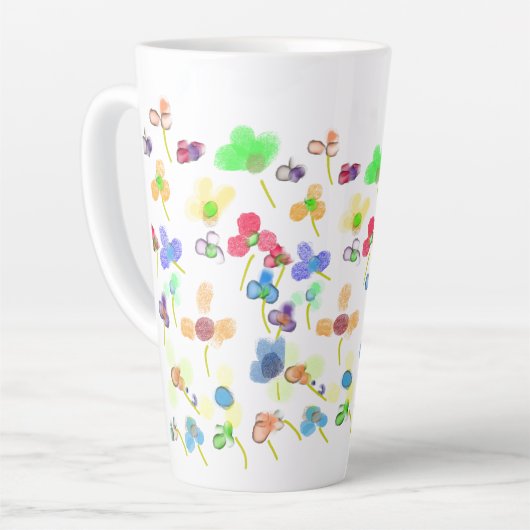 Bloembloemen Latte Mok (Linkerhoek)