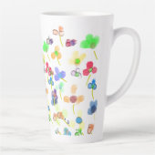 Bloembloemen Latte Mok (Rechts)