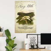 Bloembloemen op 18 augustus "Edelweiss" Poster (Thuiskantoor)
