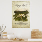 Bloembloemen op 18 augustus "Edelweiss" Poster (Keuken)